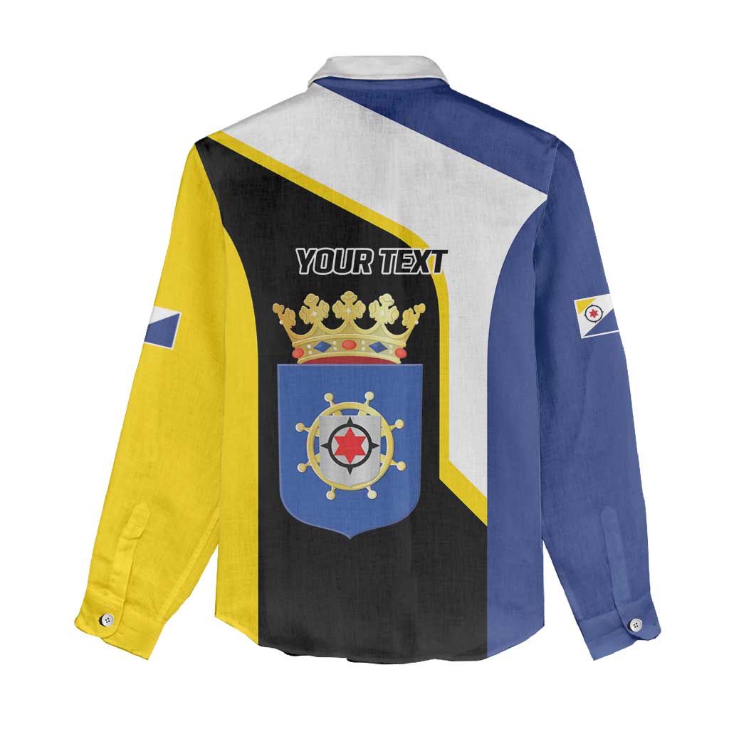 Caribbean Bonaire Personalized Women Casual Shirt Simple Flag Style - Wonder Print Shop