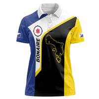 Caribbean Bonaire Personalized Women Polo Shirt Simple Flag Style - Wonder Print Shop