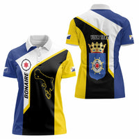 Caribbean Bonaire Personalized Women Polo Shirt Simple Flag Style - Wonder Print Shop