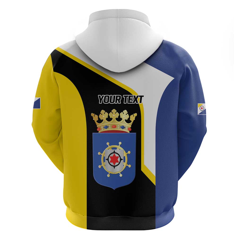 Caribbean Bonaire Personalized Zip Hoodie Simple Flag Style - Wonder Print Shop