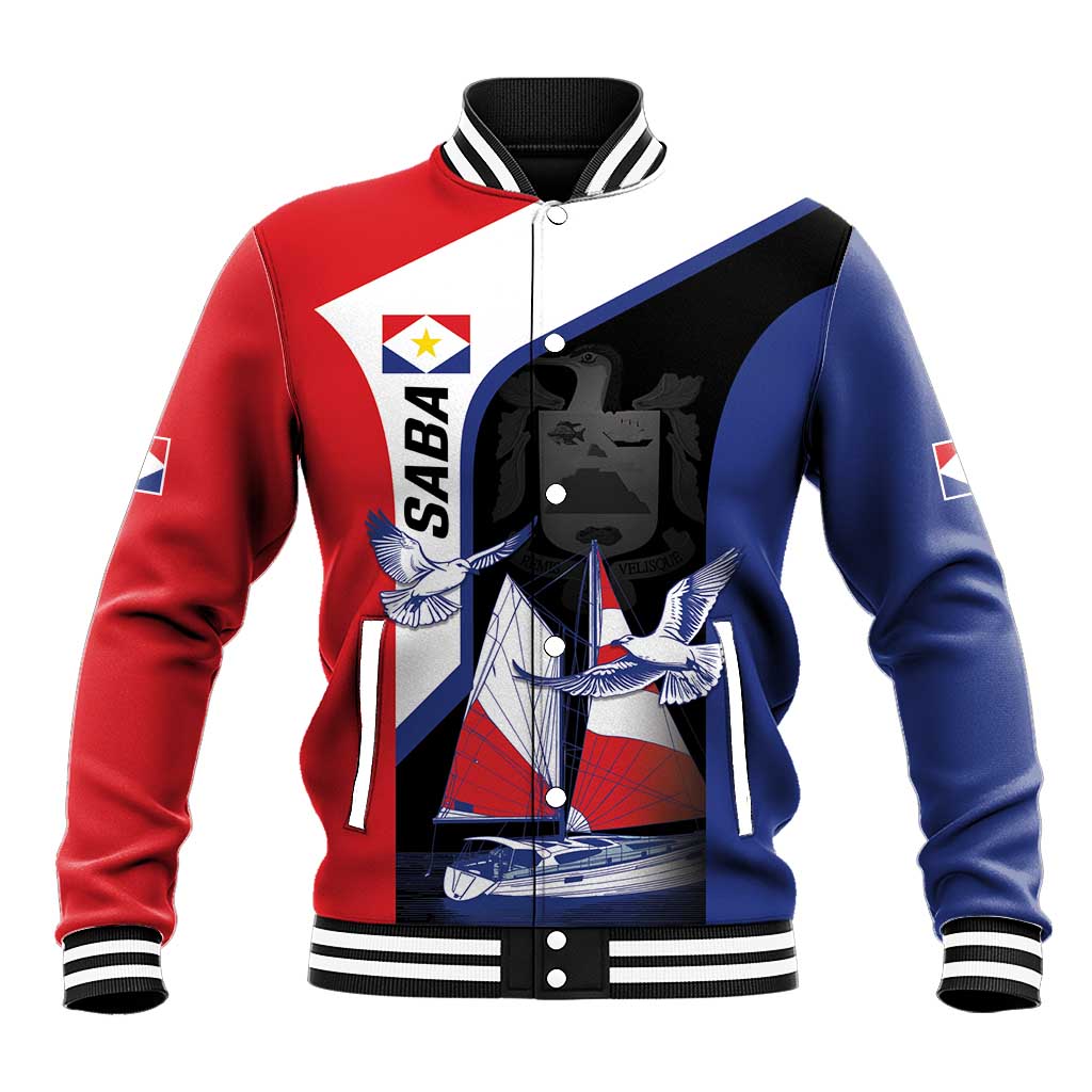 Caribbean Saba Personalized Baseball Jacket Remis Velisque Sail the Seas - Wonder Print Shop
