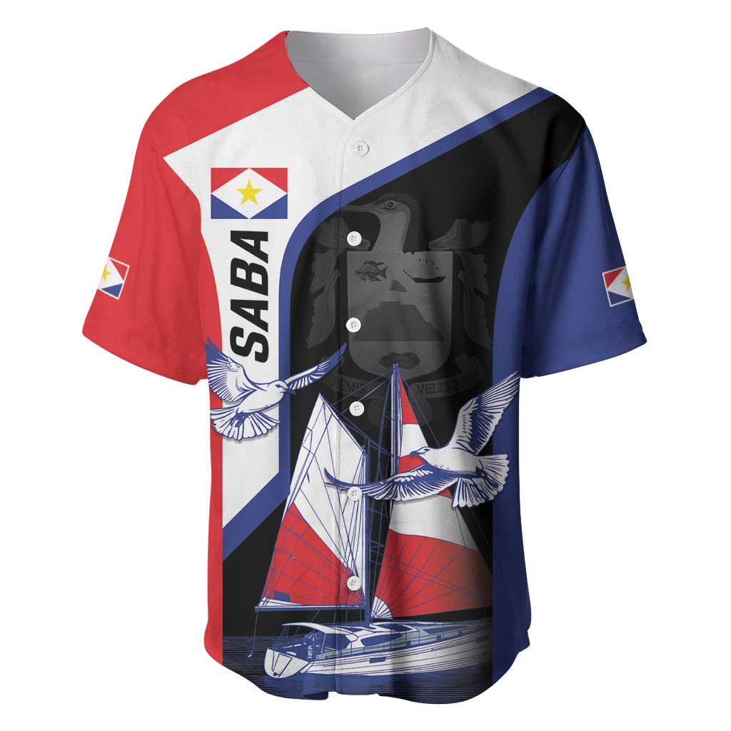 Caribbean Saba Personalized Baseball Jersey Remis Velisque Sail the Seas - Wonder Print Shop