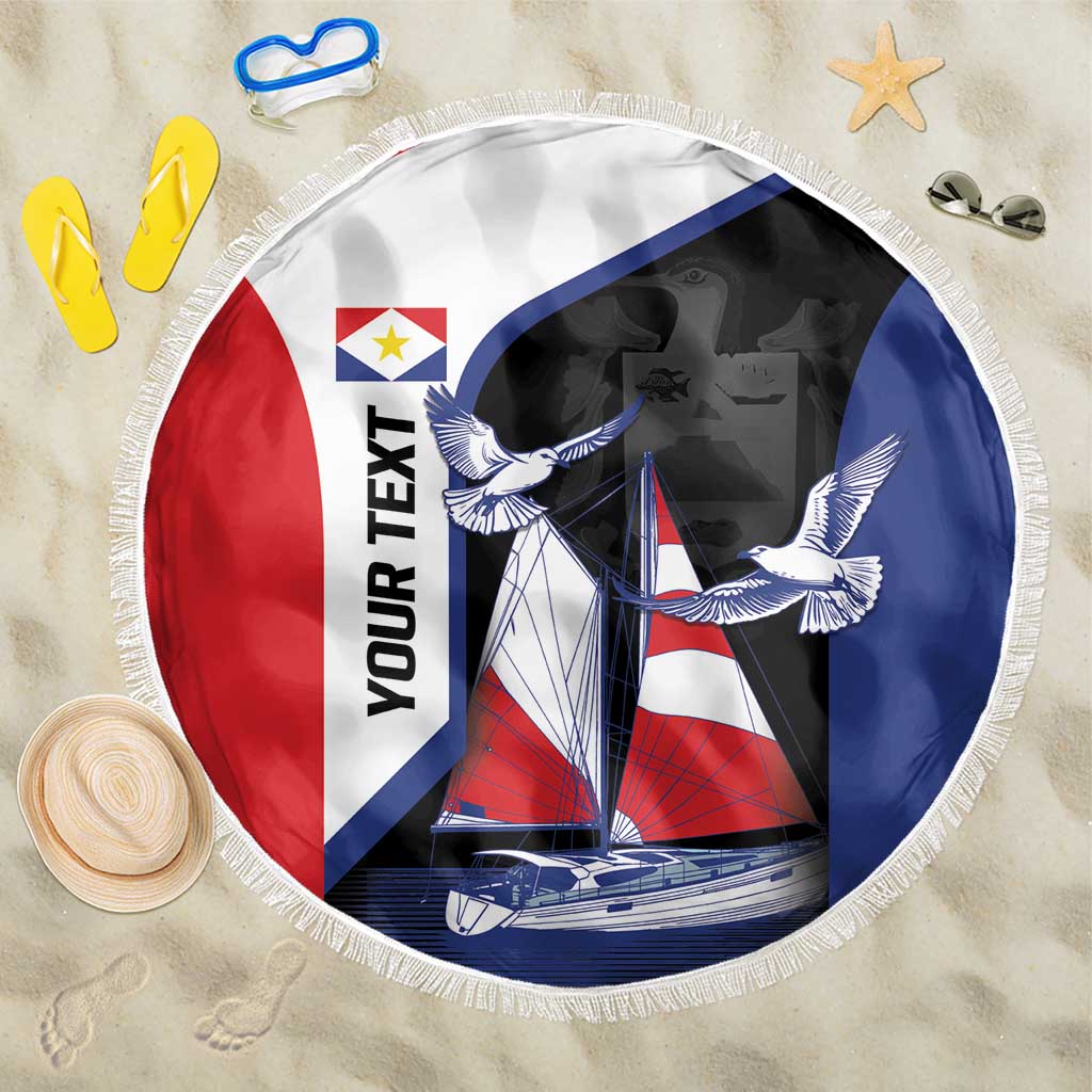 Caribbean Saba Personalized Beach Blanket Remis Velisque Sail the Seas - Wonder Print Shop