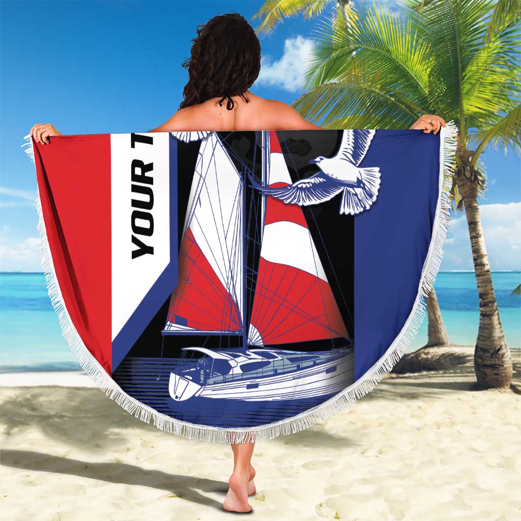 Caribbean Saba Personalized Beach Blanket Remis Velisque Sail the Seas - Wonder Print Shop