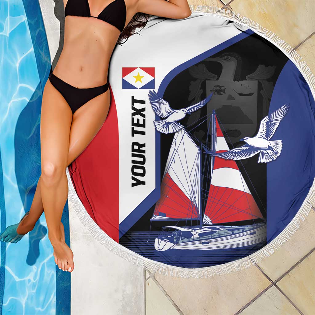 Caribbean Saba Personalized Beach Blanket Remis Velisque Sail the Seas - Wonder Print Shop