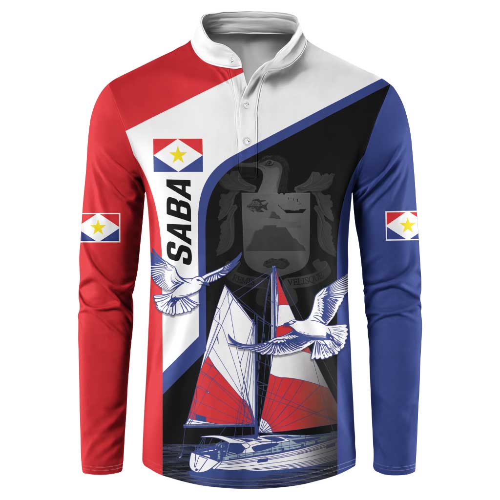 Caribbean Saba Personalized Button Sweatshirt Remis Velisque Sail the Seas - Wonder Print Shop