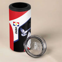 Caribbean Saba Personalized 4 in 1 Can Cooler Tumbler Remis Velisque Sail the Seas - Wonder Print Shop