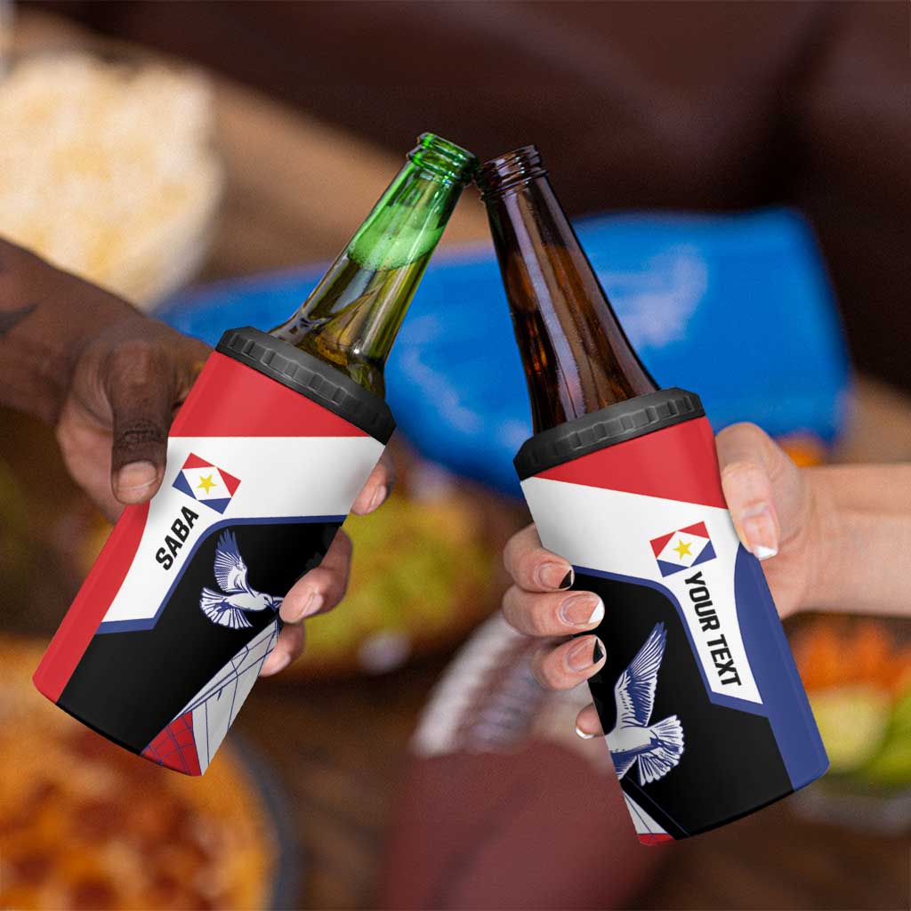 Caribbean Saba Personalized 4 in 1 Can Cooler Tumbler Remis Velisque Sail the Seas - Wonder Print Shop