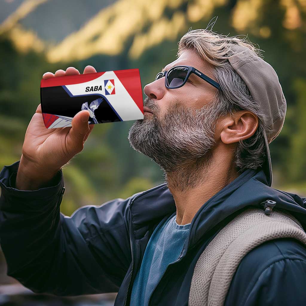 Caribbean Saba Personalized 4 in 1 Can Cooler Tumbler Remis Velisque Sail the Seas - Wonder Print Shop