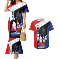 Caribbean Saba Personalized Couples Matching Mermaid Dress and Hawaiian Shirt Remis Velisque Sail the Seas - Wonder Print Shop