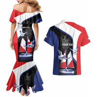 Caribbean Saba Personalized Couples Matching Mermaid Dress and Hawaiian Shirt Remis Velisque Sail the Seas - Wonder Print Shop