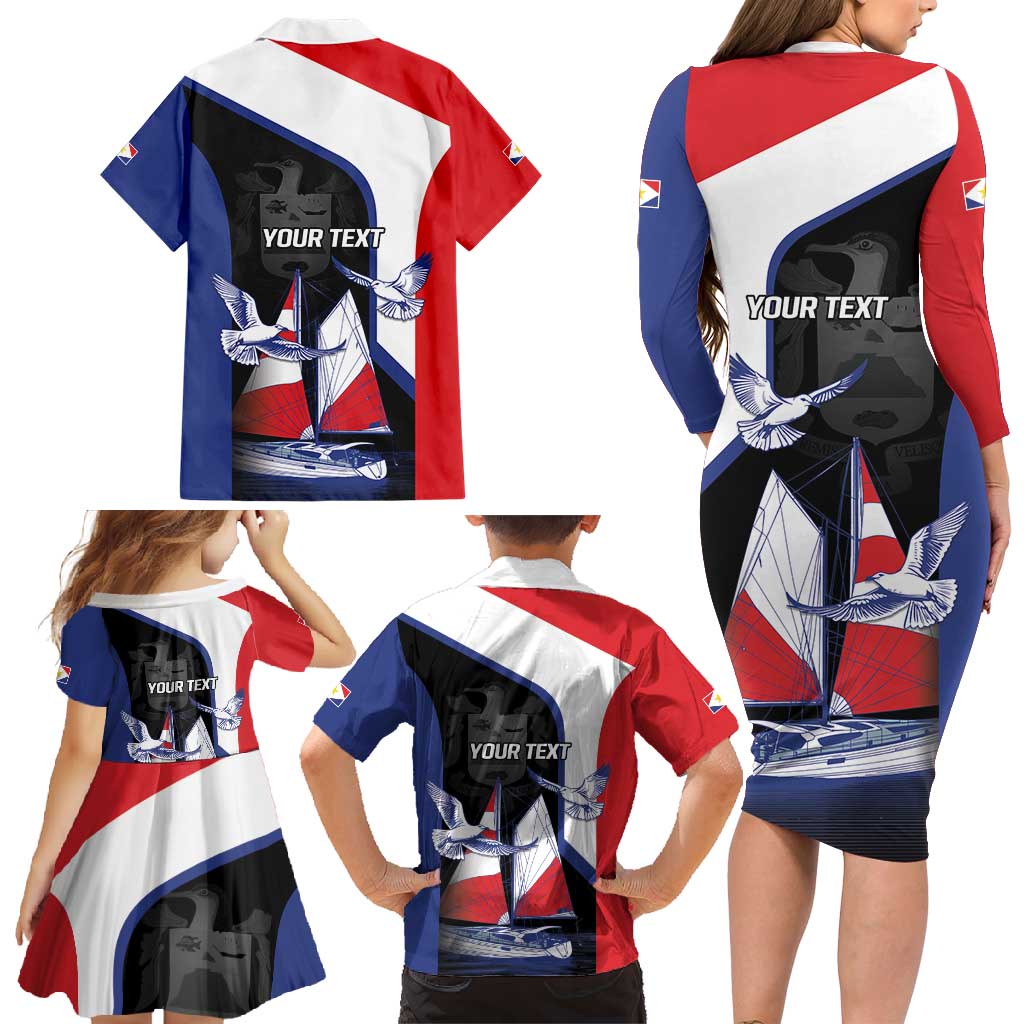 Caribbean Saba Personalized Family Matching Long Sleeve Bodycon Dress and Hawaiian Shirt Remis Velisque Sail the Seas - Wonder Print Shop