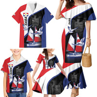 Caribbean Saba Personalized Family Matching Mermaid Dress and Hawaiian Shirt Remis Velisque Sail the Seas - Wonder Print Shop