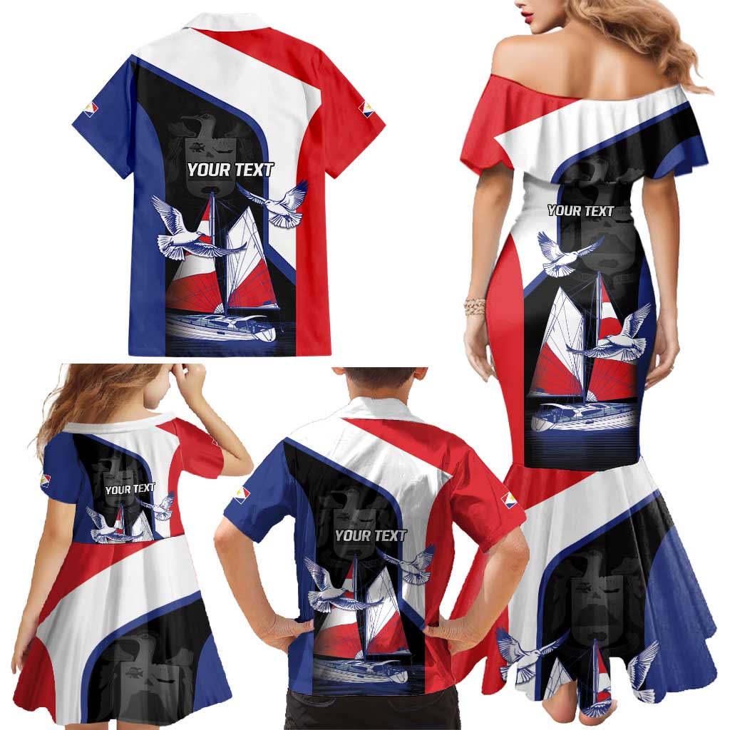 Caribbean Saba Personalized Family Matching Mermaid Dress and Hawaiian Shirt Remis Velisque Sail the Seas - Wonder Print Shop