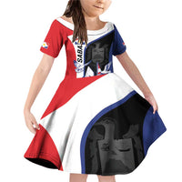 Caribbean Saba Personalized Family Matching Off Shoulder Short Dress and Hawaiian Shirt Remis Velisque Sail the Seas - Wonder Print Shop