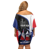 Caribbean Saba Personalized Family Matching Off Shoulder Short Dress and Hawaiian Shirt Remis Velisque Sail the Seas - Wonder Print Shop