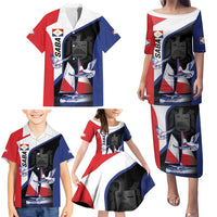 Caribbean Saba Personalized Family Matching Puletasi and Hawaiian Shirt Remis Velisque Sail the Seas - Wonder Print Shop