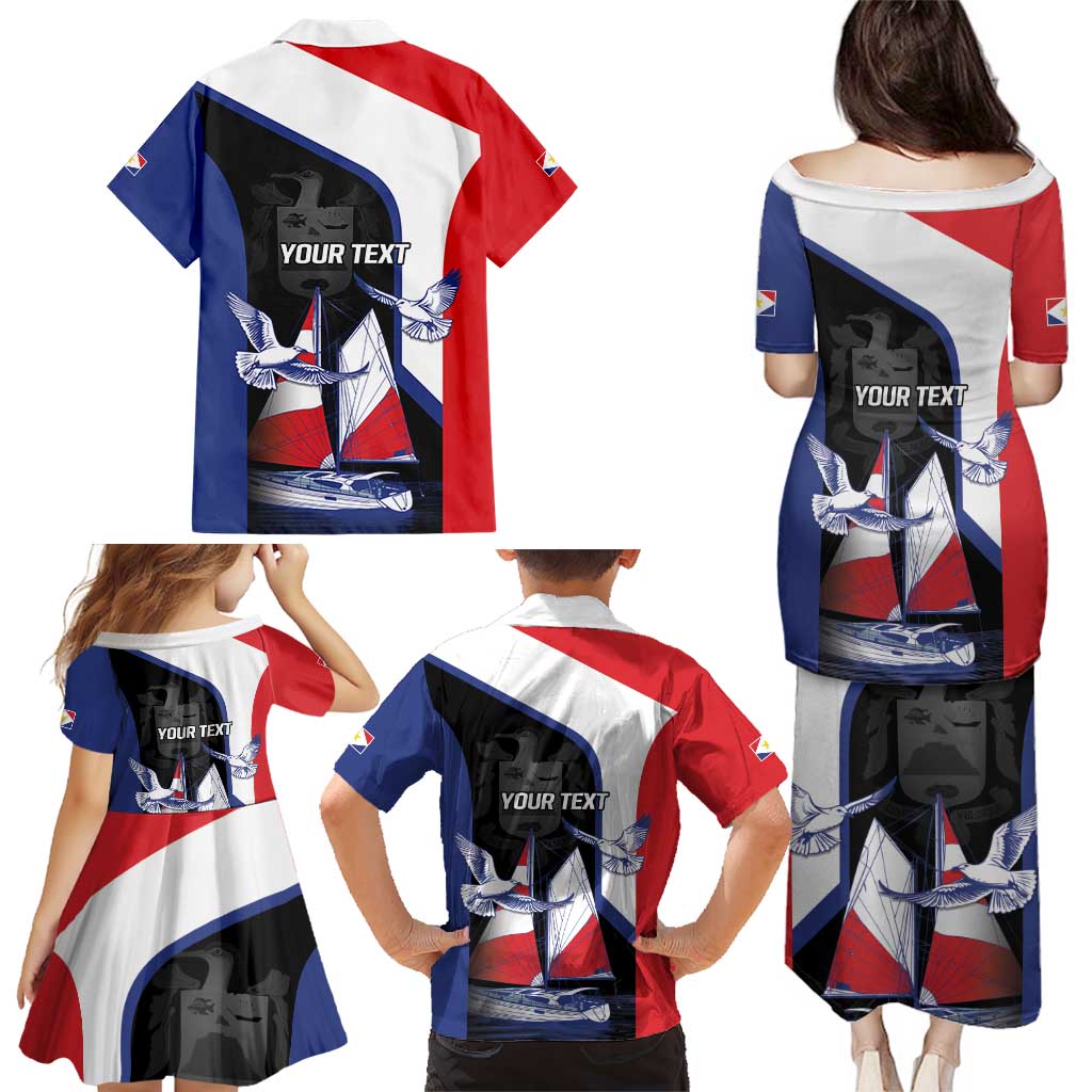 Caribbean Saba Personalized Family Matching Puletasi and Hawaiian Shirt Remis Velisque Sail the Seas - Wonder Print Shop