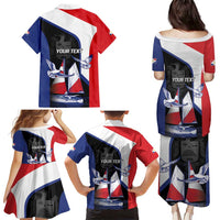 Caribbean Saba Personalized Family Matching Puletasi and Hawaiian Shirt Remis Velisque Sail the Seas - Wonder Print Shop