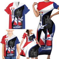 Caribbean Saba Personalized Family Matching Short Sleeve Bodycon Dress and Hawaiian Shirt Remis Velisque Sail the Seas - Wonder Print Shop