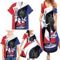 Caribbean Saba Personalized Family Matching Summer Maxi Dress and Hawaiian Shirt Remis Velisque Sail the Seas - Wonder Print Shop