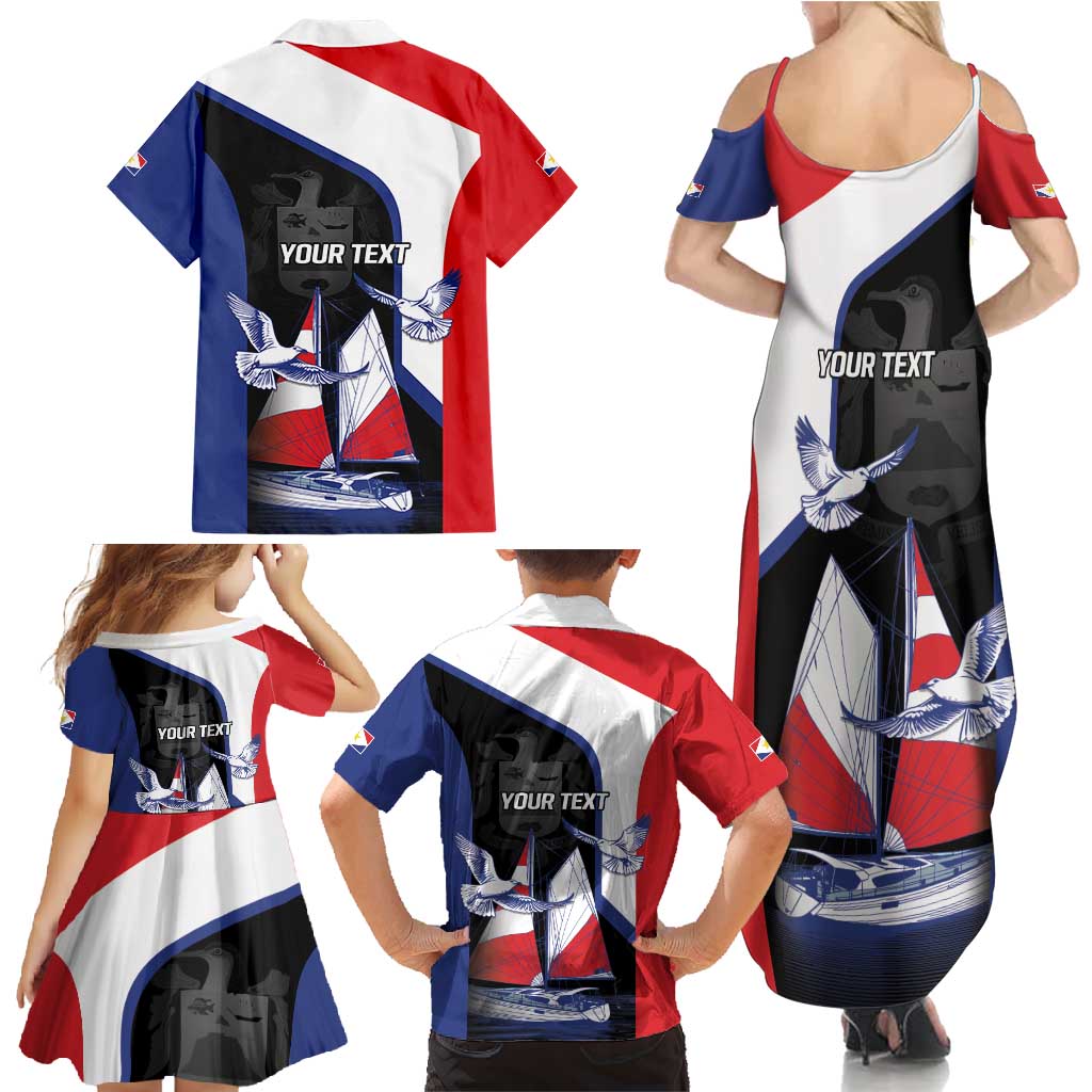Caribbean Saba Personalized Family Matching Summer Maxi Dress and Hawaiian Shirt Remis Velisque Sail the Seas - Wonder Print Shop