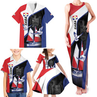Caribbean Saba Personalized Family Matching Tank Maxi Dress and Hawaiian Shirt Remis Velisque Sail the Seas - Wonder Print Shop