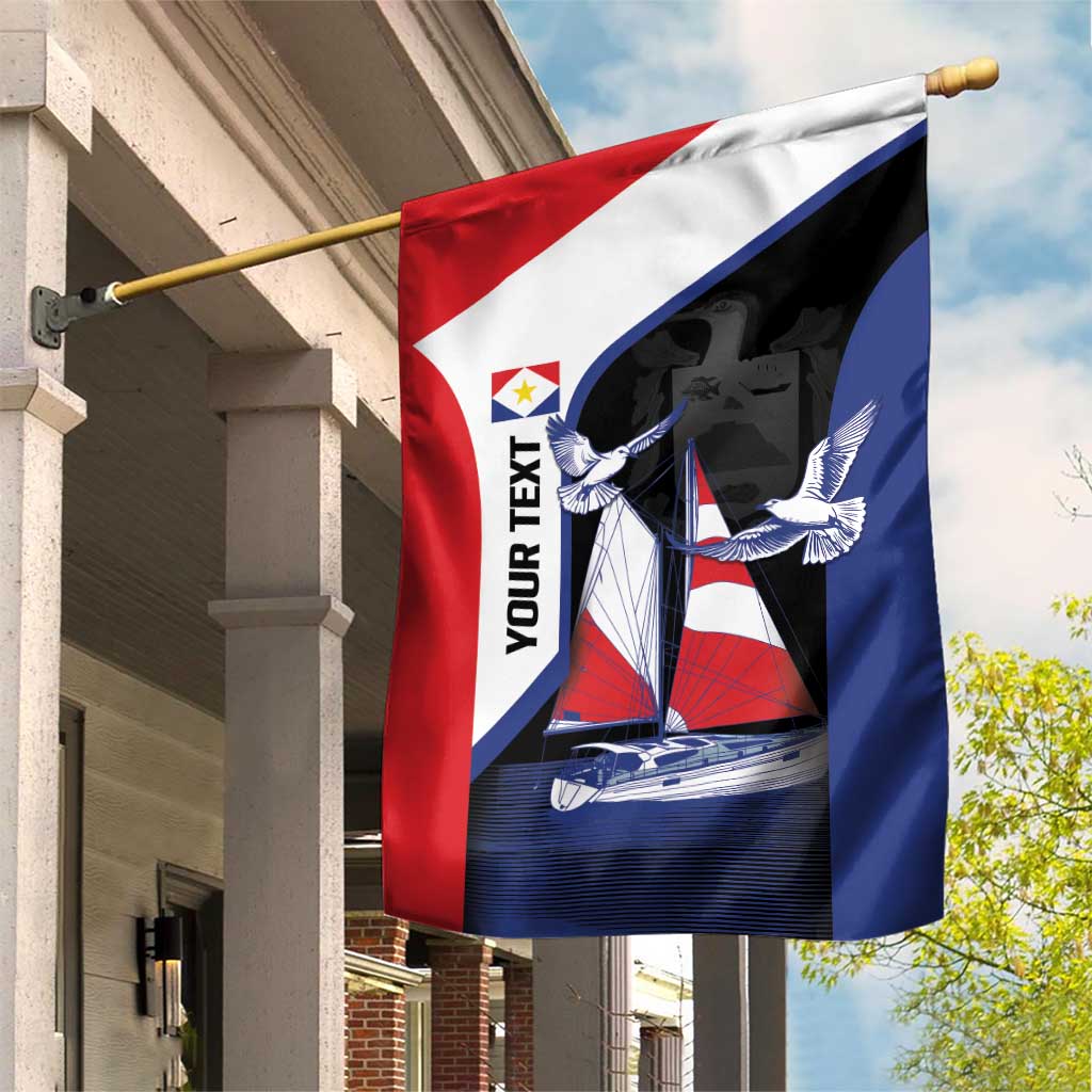 Caribbean Saba Personalized Garden Flag Remis Velisque Sail the Seas - Wonder Print Shop