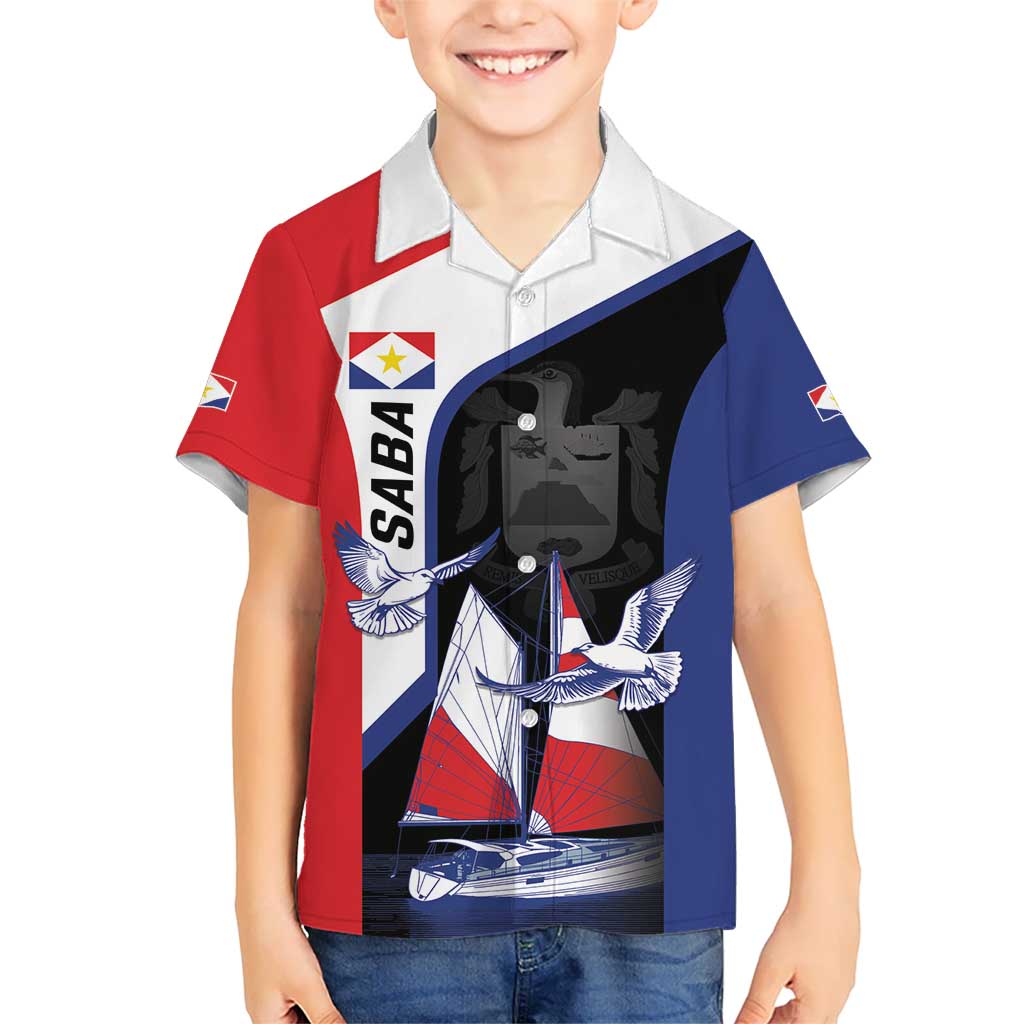 Caribbean Saba Personalized Kid Hawaiian Shirt Remis Velisque Sail the Seas - Wonder Print Shop