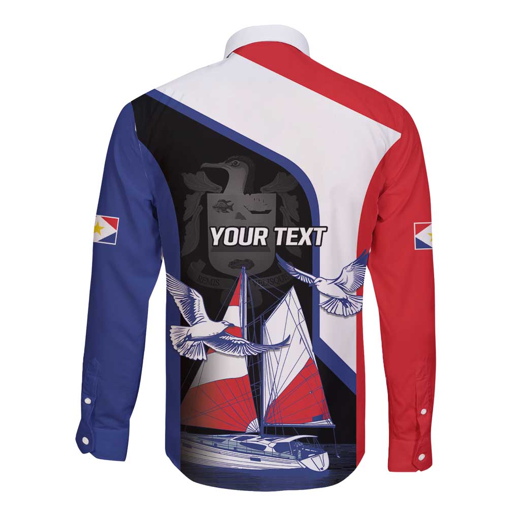 Caribbean Saba Personalized Long Sleeve Button Shirt Remis Velisque Sail the Seas - Wonder Print Shop