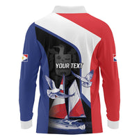 Caribbean Saba Personalized Long Sleeve Polo Shirt Remis Velisque Sail the Seas - Wonder Print Shop