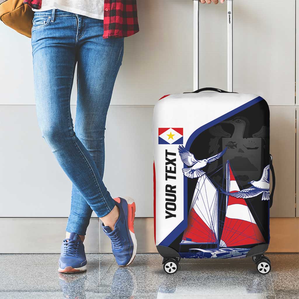 Caribbean Saba Personalized Luggage Cover Remis Velisque Sail the Seas - Wonder Print Shop