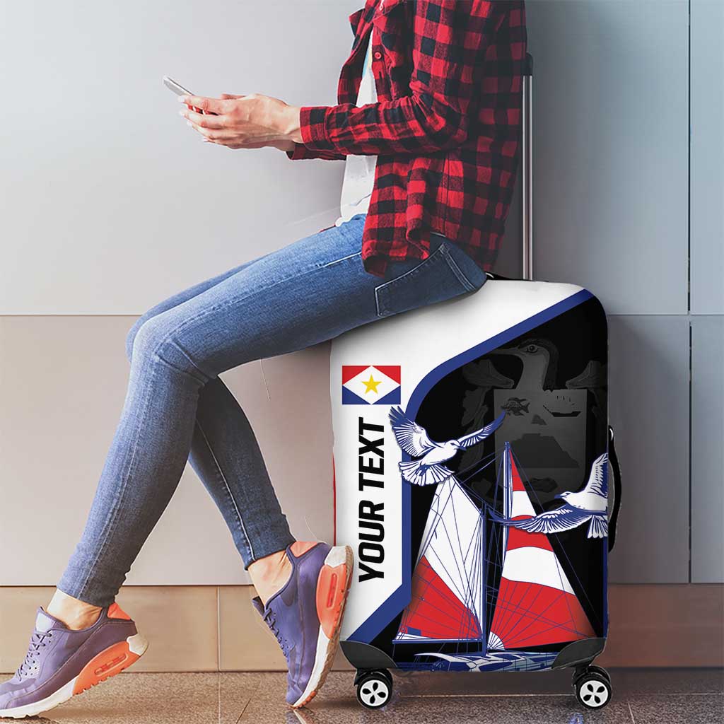 Caribbean Saba Personalized Luggage Cover Remis Velisque Sail the Seas - Wonder Print Shop