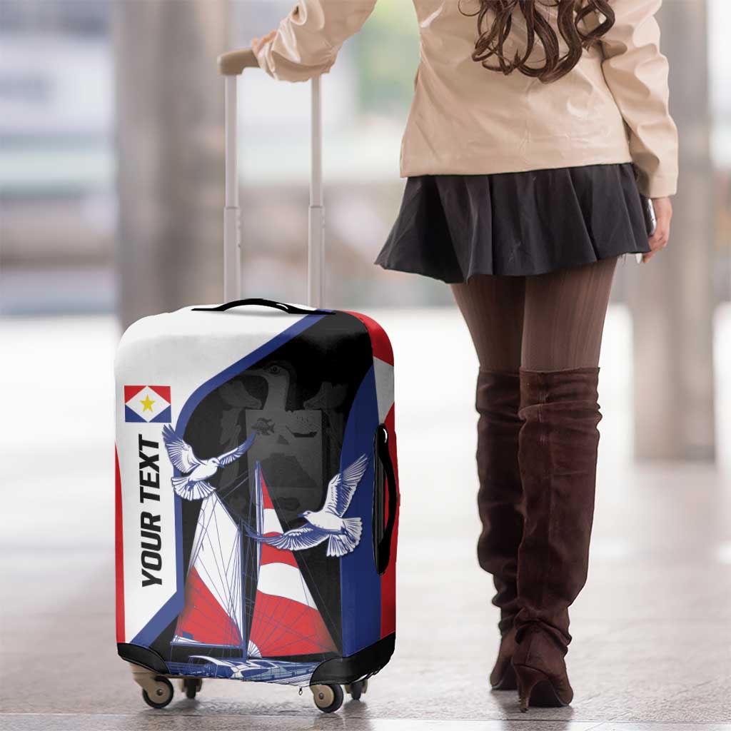 Caribbean Saba Personalized Luggage Cover Remis Velisque Sail the Seas - Wonder Print Shop