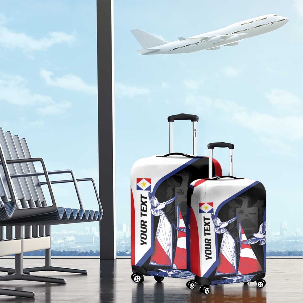 Caribbean Saba Personalized Luggage Cover Remis Velisque Sail the Seas - Wonder Print Shop