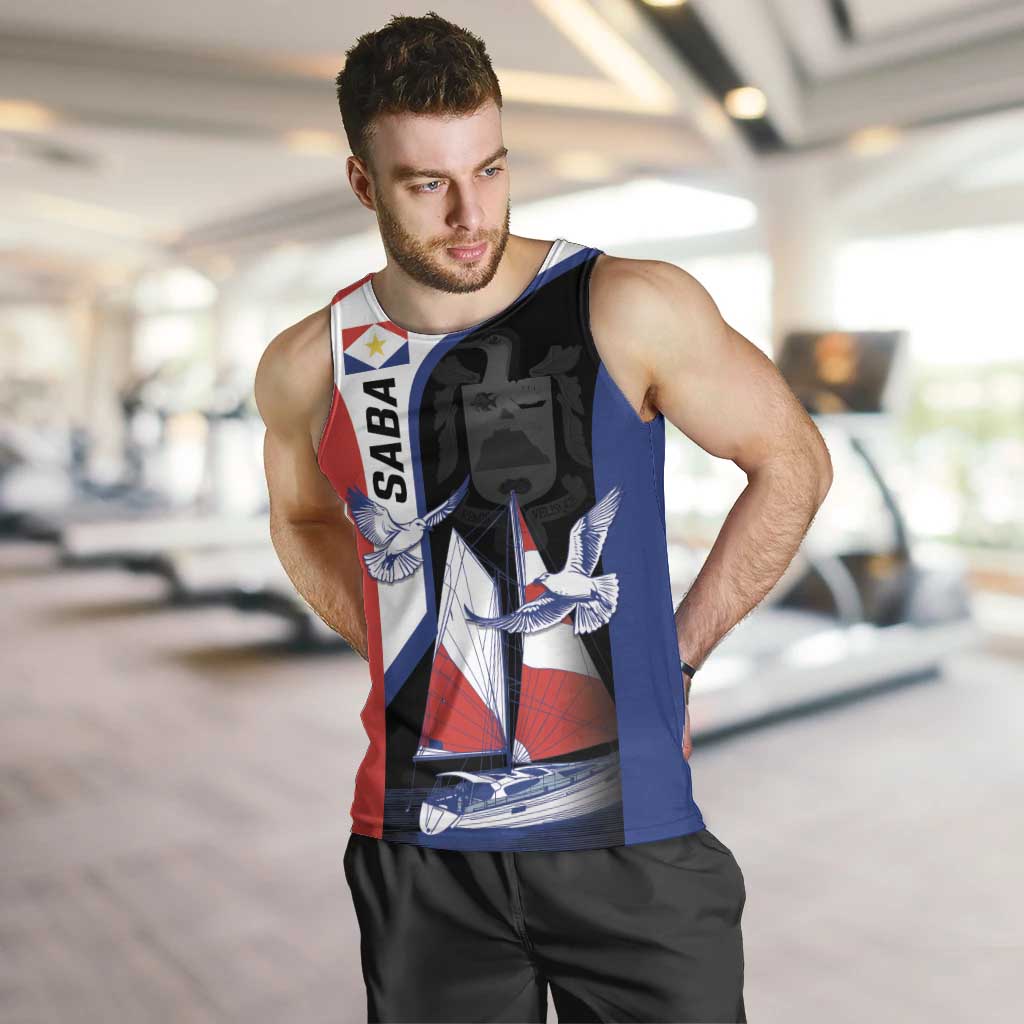 Caribbean Saba Personalized Men Tank Top Remis Velisque Sail the Seas - Wonder Print Shop