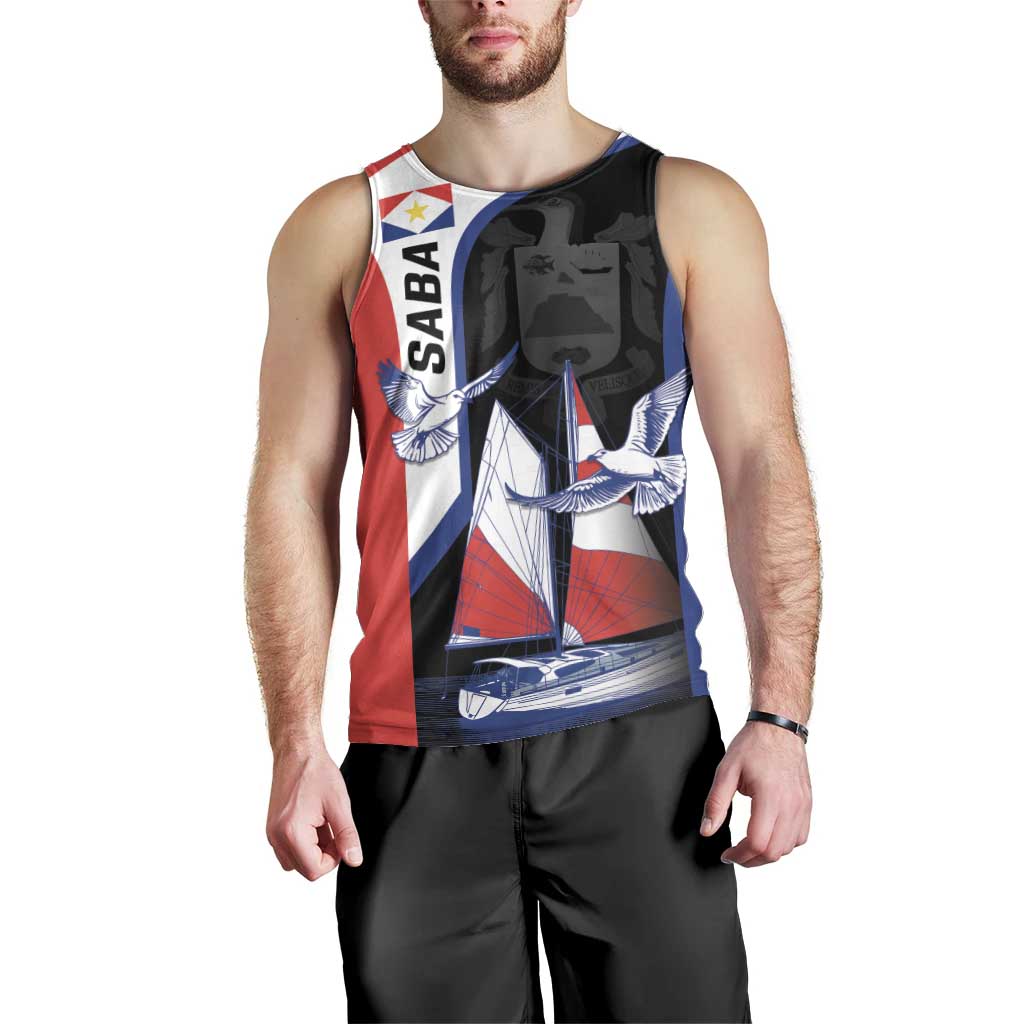 Caribbean Saba Personalized Men Tank Top Remis Velisque Sail the Seas - Wonder Print Shop