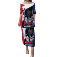 Caribbean Saba Personalized Puletasi Remis Velisque Sail the Seas - Wonder Print Shop