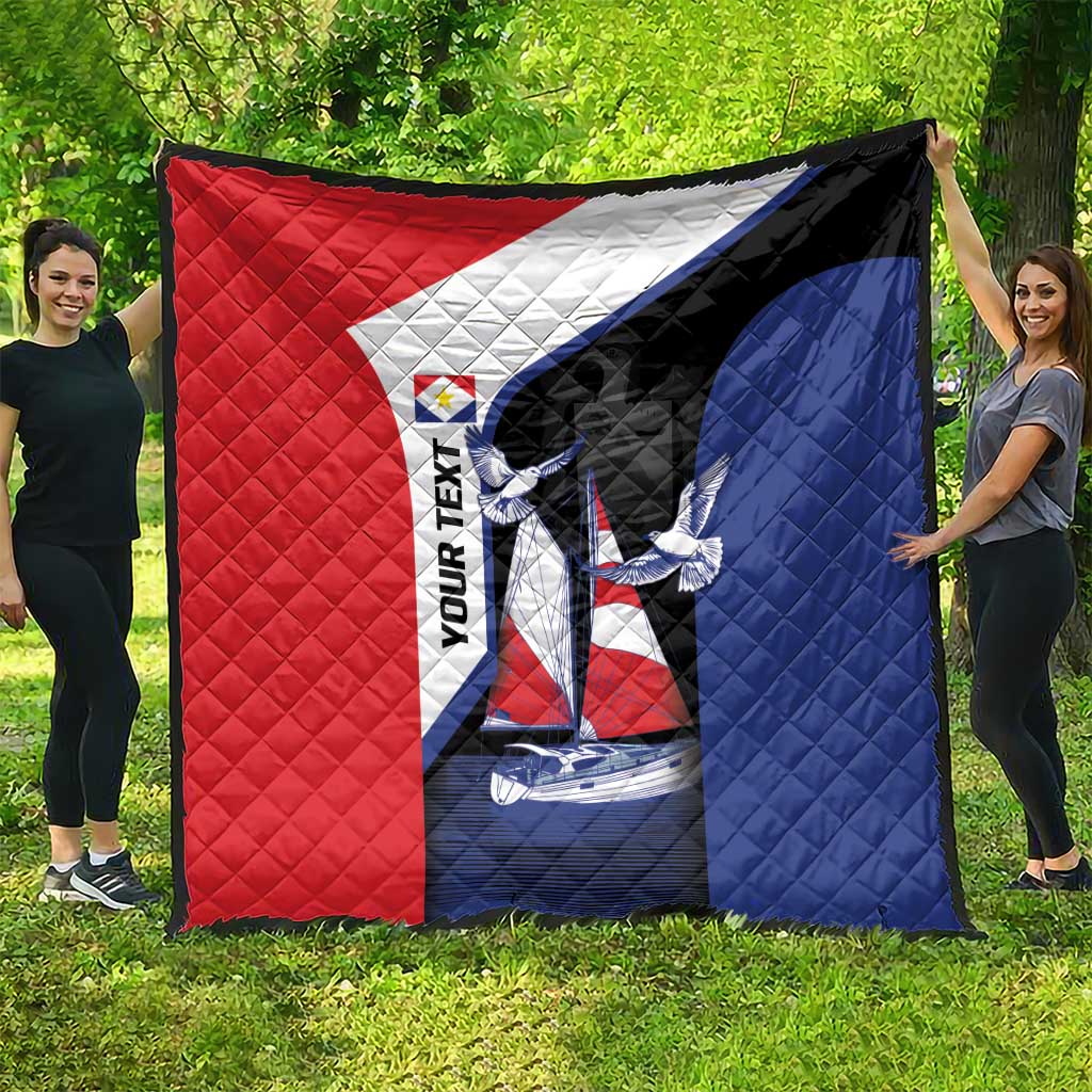 Caribbean Saba Personalized Quilt Remis Velisque Sail the Seas - Wonder Print Shop