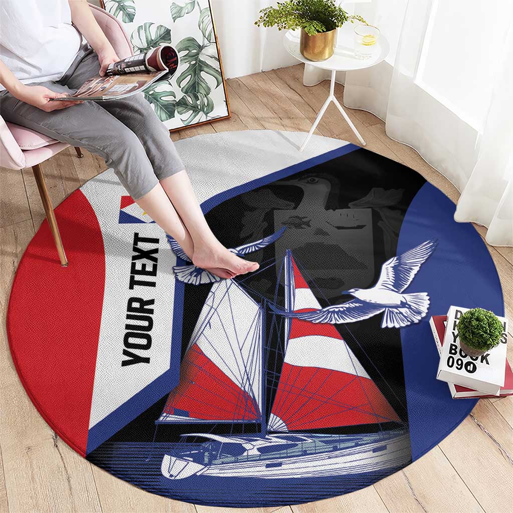 Caribbean Saba Personalized Round Carpet Remis Velisque Sail the Seas - Wonder Print Shop