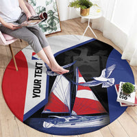 Caribbean Saba Personalized Round Carpet Remis Velisque Sail the Seas - Wonder Print Shop