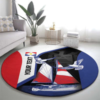 Caribbean Saba Personalized Round Carpet Remis Velisque Sail the Seas - Wonder Print Shop