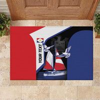 Caribbean Saba Personalized Rubber Doormat Remis Velisque Sail the Seas - Wonder Print Shop