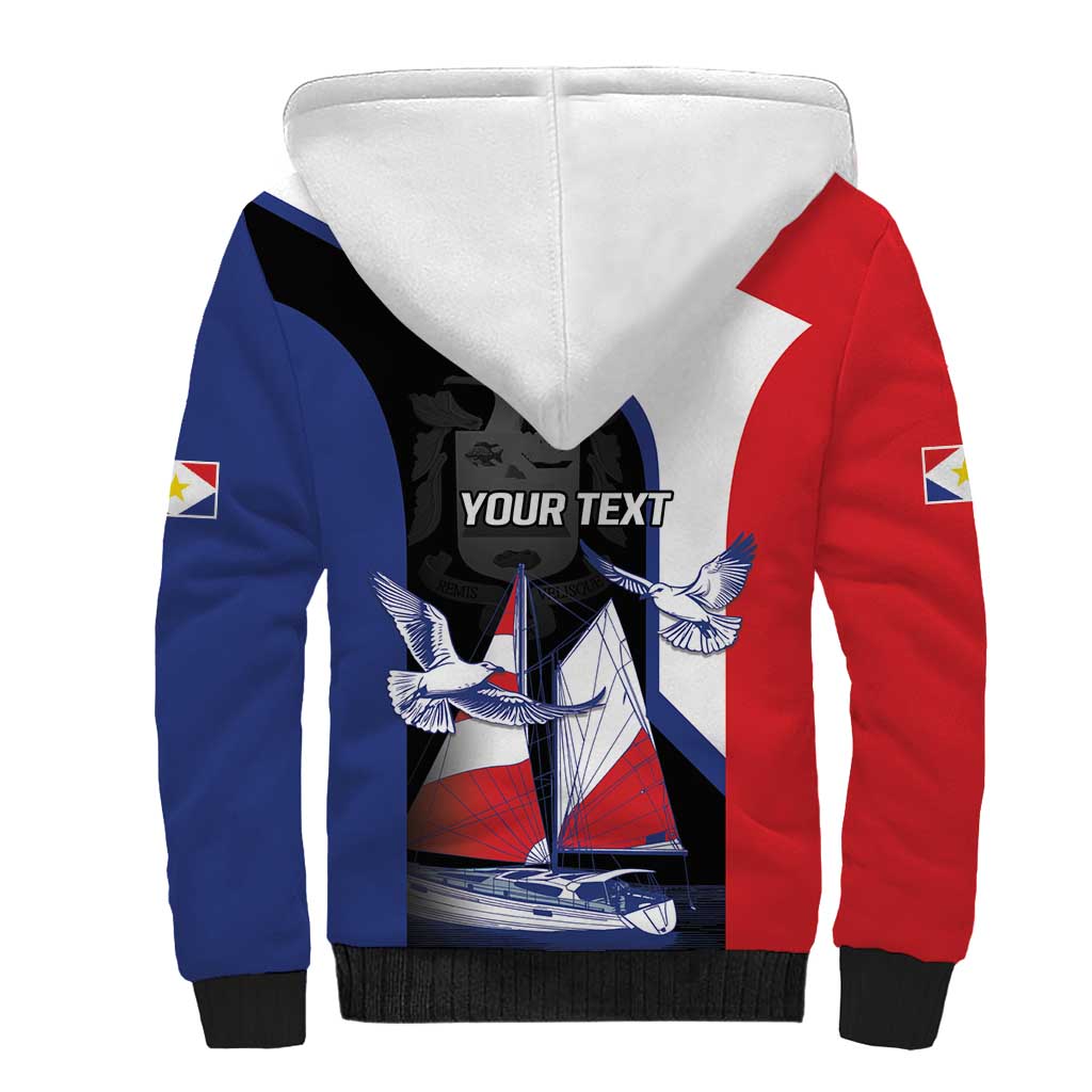 Caribbean Saba Personalized Sherpa Hoodie Remis Velisque Sail the Seas - Wonder Print Shop