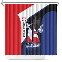 Caribbean Saba Personalized Shower Curtain Remis Velisque Sail the Seas - Wonder Print Shop