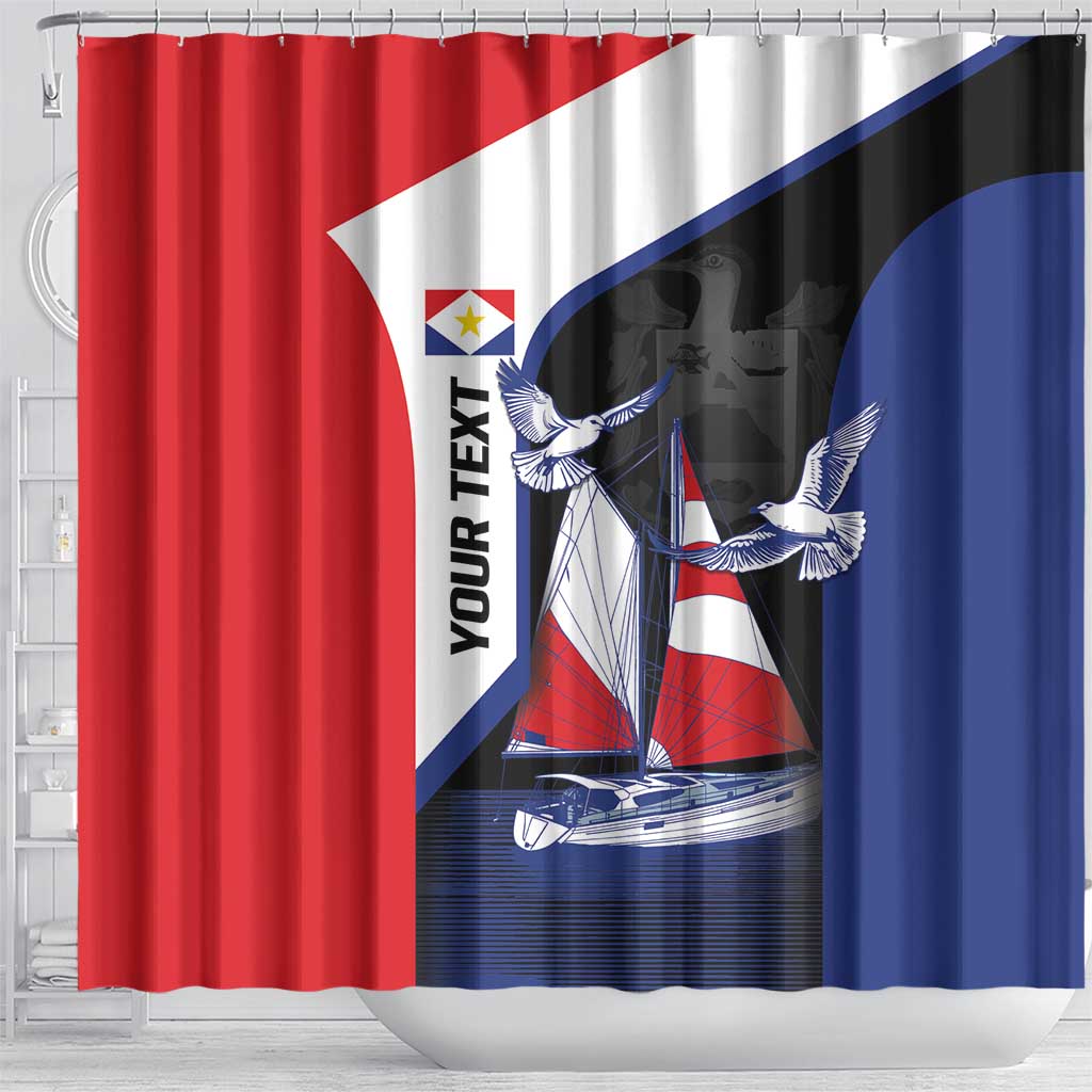 Caribbean Saba Personalized Shower Curtain Remis Velisque Sail the Seas - Wonder Print Shop