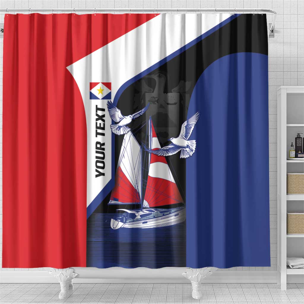 Caribbean Saba Personalized Shower Curtain Remis Velisque Sail the Seas - Wonder Print Shop