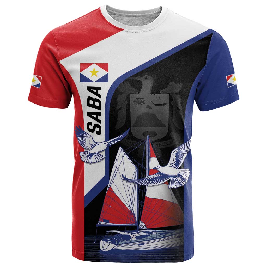 Caribbean Saba Personalized T Shirt Remis Velisque Sail the Seas - Wonder Print Shop
