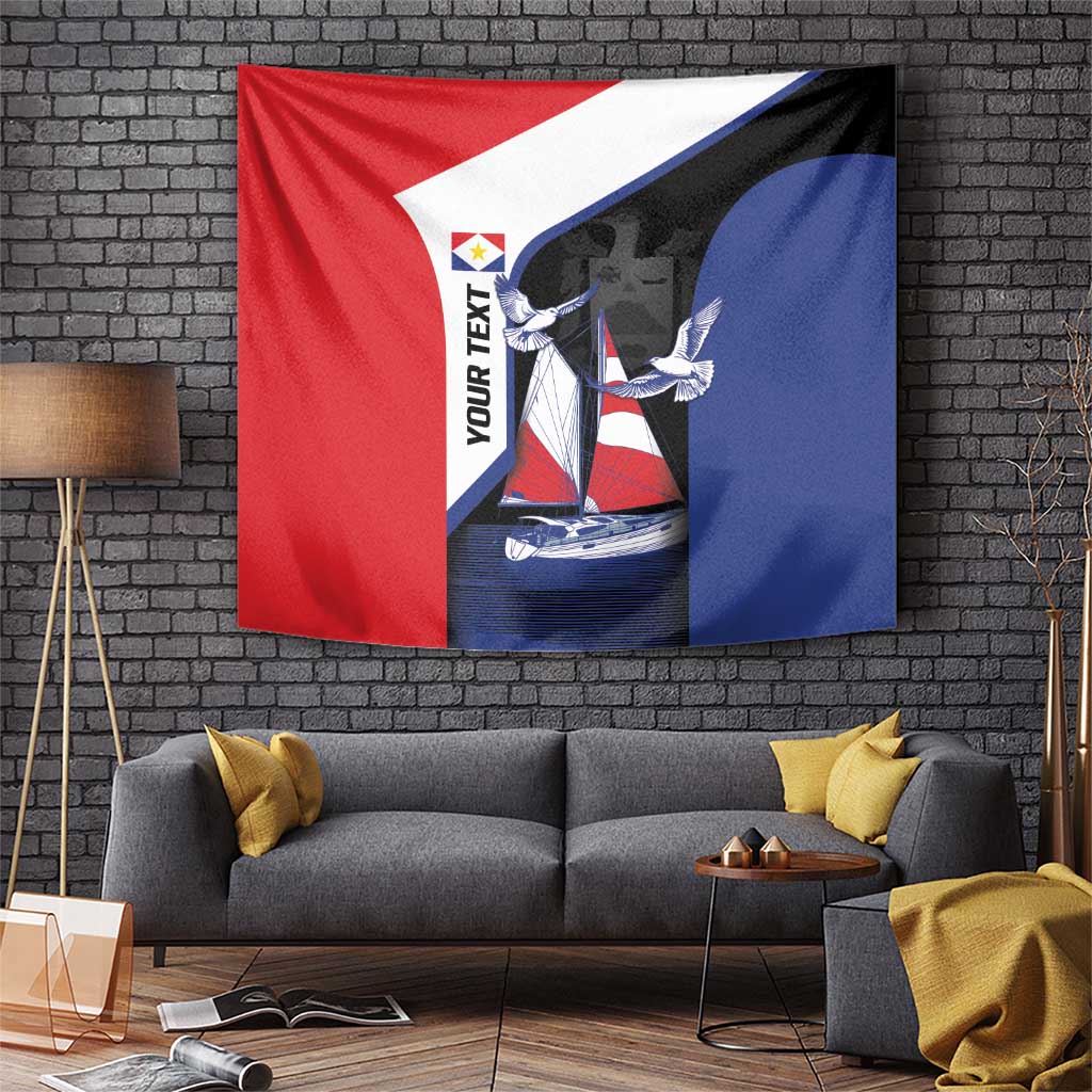 Caribbean Saba Personalized Tapestry Remis Velisque Sail the Seas - Wonder Print Shop
