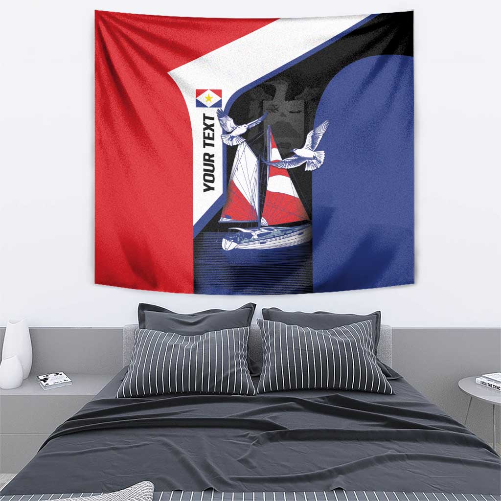 Caribbean Saba Personalized Tapestry Remis Velisque Sail the Seas - Wonder Print Shop
